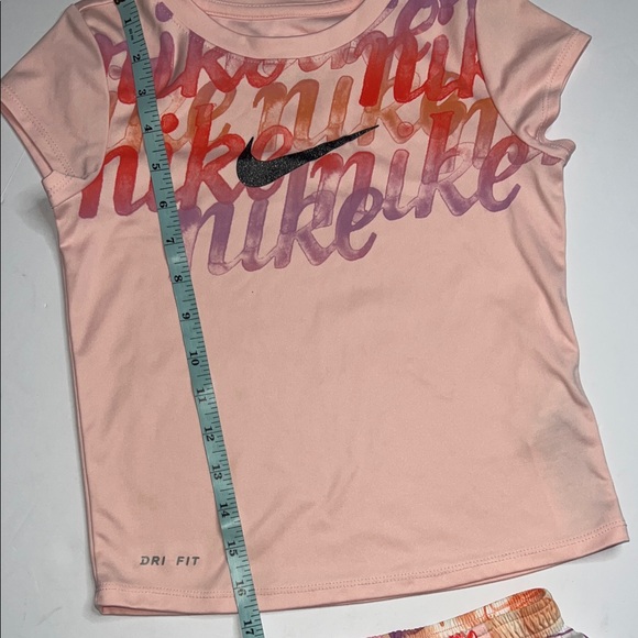 Kids Nike Pink and Orange Dri-FIT Shorts - Picture 9 of 11